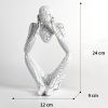 Nordic Art Abstract Thinker Statue Abstract Figure Sculpture Home Crafts Resin Statues Small Ornaments Office Room Desktop Decor