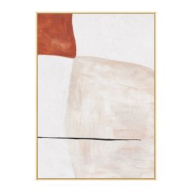 Light luxury simple home decoration hand-painted oil painting modern abstract canvas painting wall painting living room poster (size: 75x150cm)