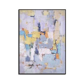 Colorful Geometric Abstract Painting Modern Canvas Poster Minimalist Wall Art Pictures For Living Room Aisle Studio Decor (size: 90x120cm)