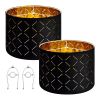 VEVOR Drum Lamp Shade 2 Set, 13 in Top x 13 in Bottom x 10 in High, Medium Drum Lampshade with Harp