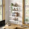 Floating Shelves, 15 Inch Wall Shelf Set of 2, Wall Mounted Storage Shelves 2-Tier, Hanging Bathroom Shelves, for Living Room, Bedroom, Bathroom