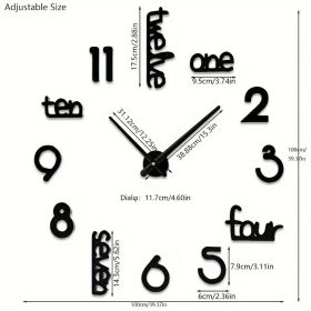 "Contemporary Giant Wall Clock â€“ Ultra Thin Silent Decor for Home & Office" (size: 40  silver)