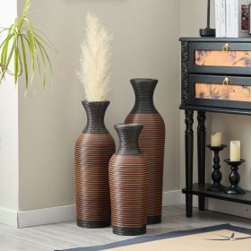 Desktop Vase, Brown Decorative Floor Vase, Classic and Neat Floor Vase, High Independent Flower Stand, Artificial Vine Vase, PVC Floor Vase (Color: as Pic)