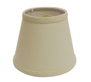 Slant Empire Hardback Lampshade with Bulb Clip, Beige (Color: as Pic)