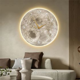 Moon Wall Clock, Moon Ambient night lights, Kids Room Lightings (Style: Cratered Surface)