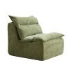 Accent Armless Chair Lazy Floor Seating, Fireside Chair Sofa Lounger Leisure Accent Single Couch with Backrest for Living Room, Bedroom, Office