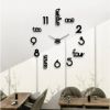 "Jumbo Minimalist Wall Clock â€“ No Frame Silent Quartz Clock for Home Decor"