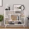 Geometric Bookcase with Anti-Tipping Kit and Storage Shelving Unit