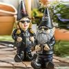 Biker Gnome Garden Statue Decor