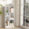 1PC 41 Inches 5-Cube Floor Bookcase with 2 Anti-Tipping Kits Home Office Bookcase