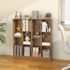 1PC 41 Inches 5-Cube Floor Bookcase with 2 Anti-Tipping Kits Home Office Bookcase
