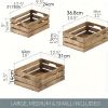 3pcs Collection of Three Sizable Wooden Decorative Storage Boxes, Nesting Crates Ideal for Rustic Displays