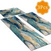 Three-piece kitchen rug set, non-slip and washable, abstract pattern kitchen hallway rug, soft and comfortable, suitable for sinks, floors, entrances,