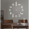 "Jumbo Minimalist Wall Clock â€“ No Frame Silent Quartz Clock for Home Decor"