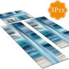 Three-piece kitchen rug set, non-slip and washable, abstract pattern kitchen hallway rug, soft and comfortable, suitable for sinks, floors, entrances
