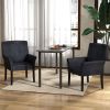 Fabric Upholstered Executive Guest Armchair with Rubber Wood Legs