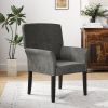Fabric Upholstered Executive Guest Armchair with Rubber Wood Legs