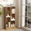 1PC 41 Inches 5-Cube Floor Bookcase with 2 Anti-Tipping Kits Home Office Bookcase