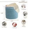 Large Recycled Cotton Rope Basket Blanket Storage Basket Pillows Toys Towels Laundry and Living Room Organization 15.8x13.8 Inches   Eco friendly & De