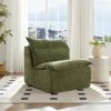 Accent Armless Chair Lazy Floor Seating, Fireside Chair Sofa Lounger Leisure Accent Single Couch with Backrest for Living Room, Bedroom, Office